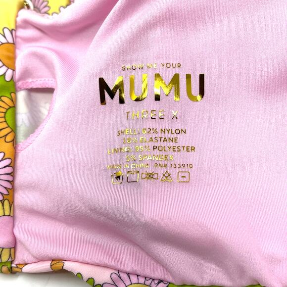 Show Me Your Mumu Bikini in Good Vibes Only Print Sz 3X Aruba Top DelRay Bottom - Picture 9 of 10